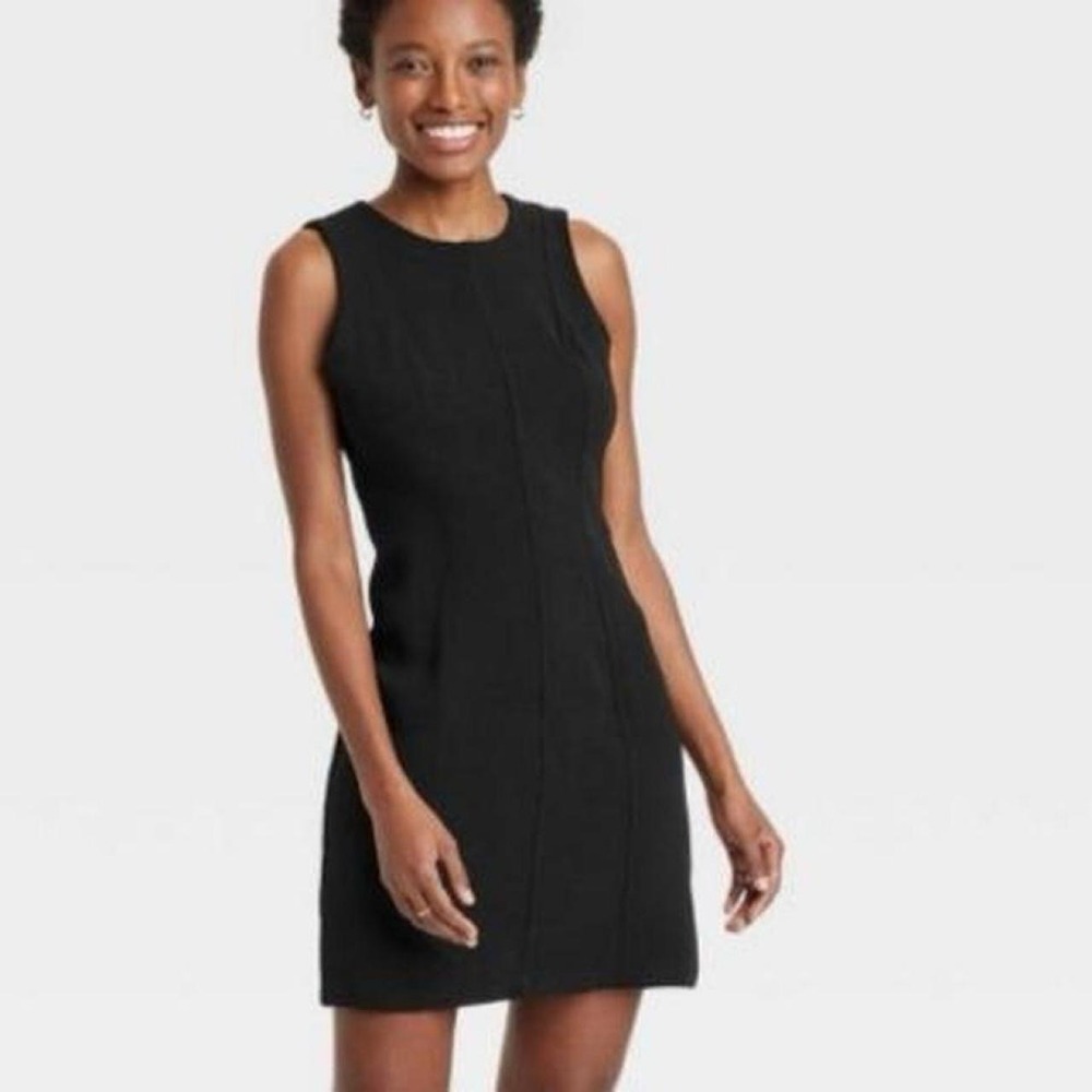 A New Day Women's Black Mini Sheath Dress